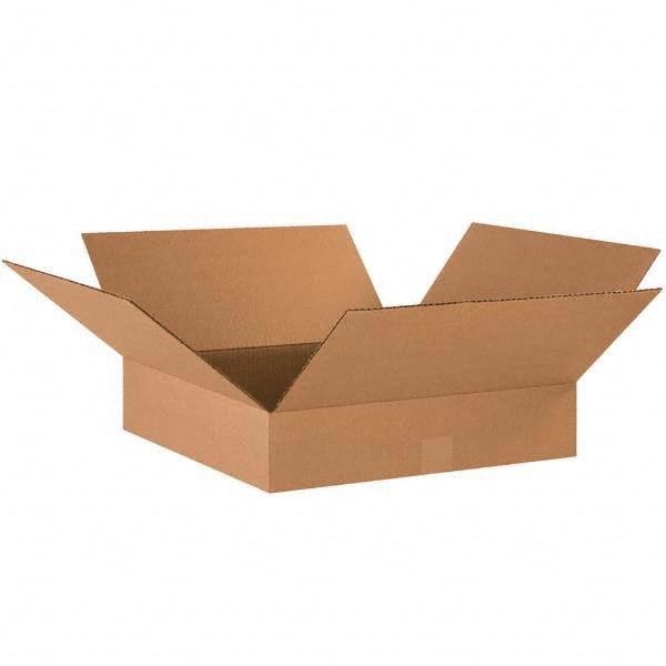 Made in USA - Pack of (25), 18" Wide x 18" Long x 3" High Corrugated Shipping Boxes - Top Tool & Supply