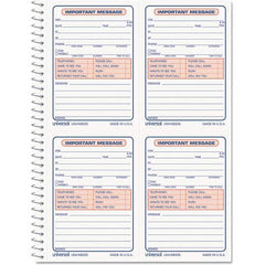 UNIVERSAL - Note Pads, Writing Pads & Notebooks Writing Pads & Notebook Type: Telephone Message Book Size: 5-1/2 x 3-3/16 - Top Tool & Supply