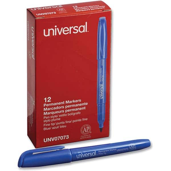 UNIVERSAL - Markers & Paintsticks Type: Permanent Color: Blue - Top Tool & Supply