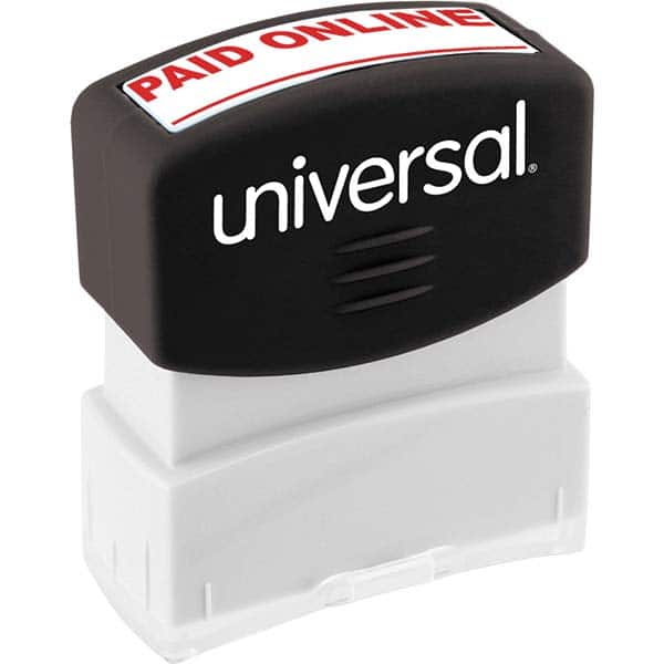 UNIVERSAL - Pre-inked Stock Stamps Type: Message Message: PAID ONLINE - Top Tool & Supply