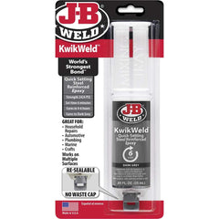 J-B Weld - Epoxy & Structural Adhesives; Type: Epoxy ; Container Size Range: Smaller than 1 oz. ; Container Size: 25 mL ; Container Type: Syringe ; Working Time (Minutes): 6 ; Color: Dark Grey - Exact Industrial Supply