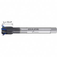 Emuge - M14x1.50 Metric Fine 6H 0 Flute GLT-1 Finish Powdered Metal Spiral Point Tap - Top Tool & Supply