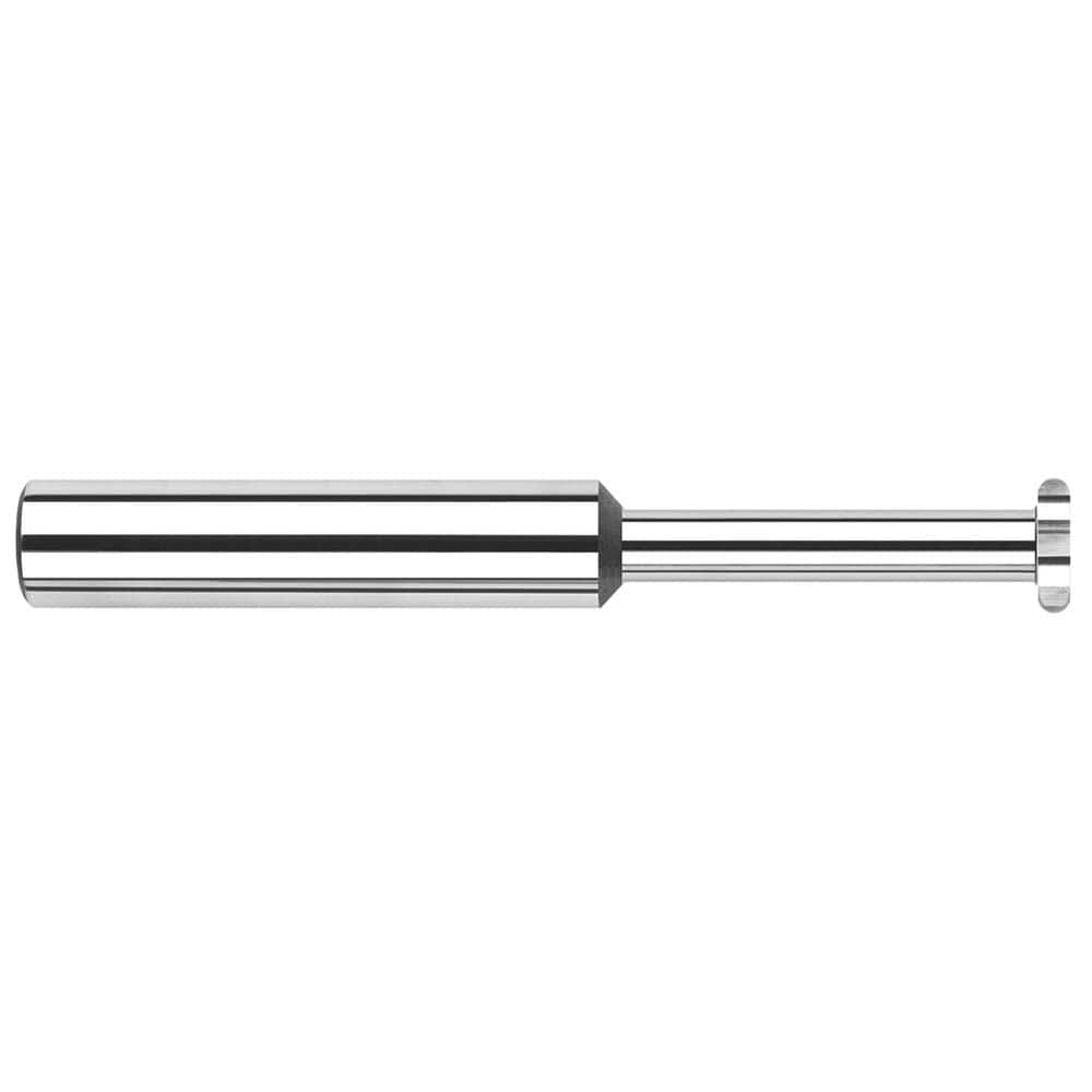 Harvey Tool - 3/8" Cut Diam, 0.0938" Cut Width, 3/8" Shank, Straight-Tooth Woodruff Keyseat Cutter - Exact Industrial Supply