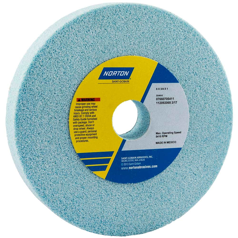 Norton - Bench & Pedestal Grinding Wheels Wheel Diameter (Inch): 6 Hole Size (Inch): 1 - Top Tool & Supply