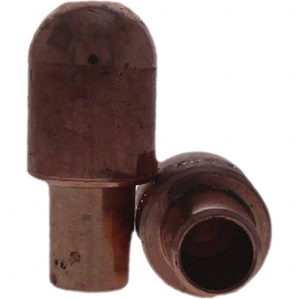 Tuffaloy - Spot Welder Tips For Use With: 7RW Cap Taper Electrode Holder Type: Male Cap B Nose (Dome) - Top Tool & Supply