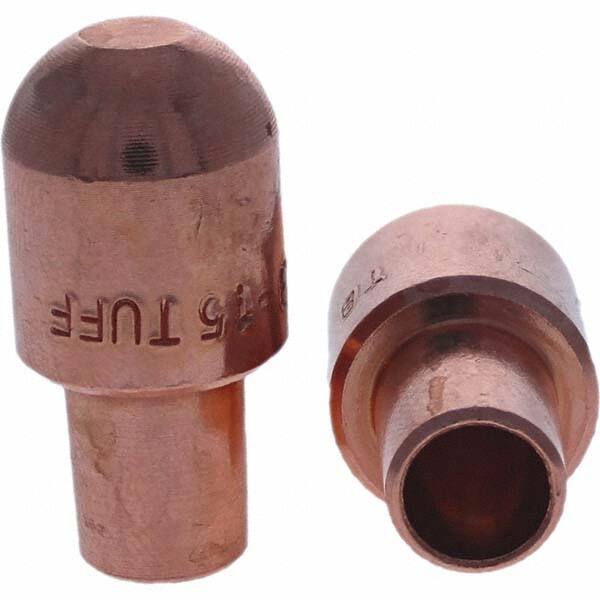 Tuffaloy - Spot Welder Tips For Use With: 5RW Cap Taper Electrode Holder Type: Male Cap B Nose (Dome) - Top Tool & Supply