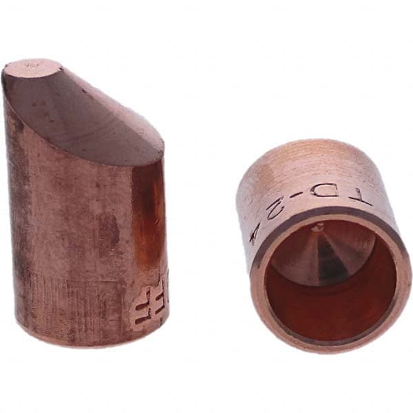 Tuffaloy - Spot Welder Tips For Use With: 4RW Cap Taper Electrode Holder Type: Female Cap D Nose (Offset) - Top Tool & Supply