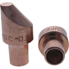 Tuffaloy - Spot Welder Tips For Use With: 5RW Cap Taper Electrode Holder Type: Male Cap D Nose (Offset) - Top Tool & Supply