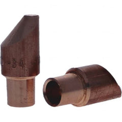 Tuffaloy - Spot Welder Tips For Use With: 4RW Cap Taper Electrode Holder Type: Male Cap D Nose (Offset) - Top Tool & Supply