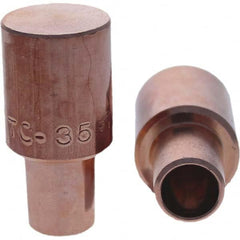 Tuffaloy - Spot Welder Tips For Use With: 5RW Cap Taper Electrode Holder Type: Male Cap C Nose (Flat) - Top Tool & Supply