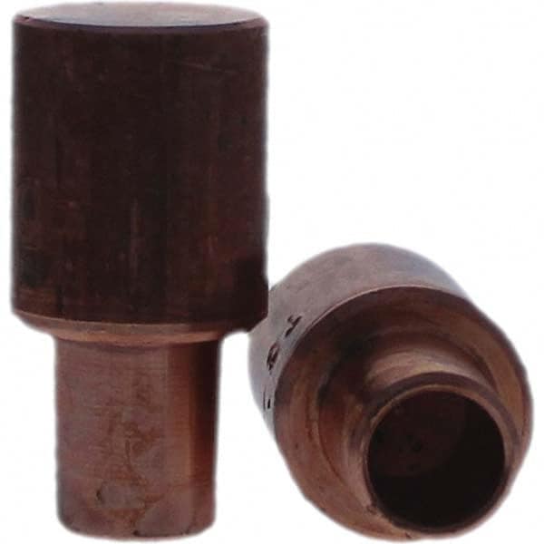 Tuffaloy - Spot Welder Tips For Use With: 5RW Cap Taper Electrode Holder Type: Male Cap C Nose (Flat) - Top Tool & Supply