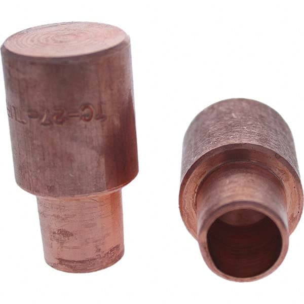 Tuffaloy - Spot Welder Tips For Use With: 6RW Cap Taper Electrode Holder Type: Male Cap C Nose (Flat) - Top Tool & Supply