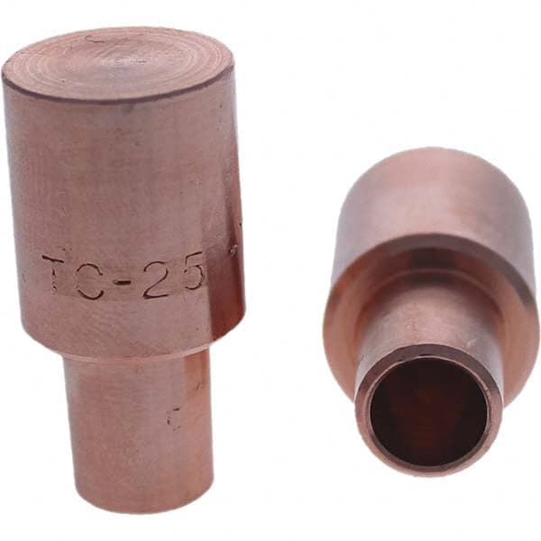 Tuffaloy - Spot Welder Tips For Use With: 5RW Cap Taper Electrode Holder Type: Male Cap C Nose (Flat) - Top Tool & Supply