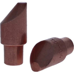 Tuffaloy - Spot Welder Tips For Use With: 4RW Cap Taper Electrode Holder Type: Male Cap D Nose (Offset) - Top Tool & Supply