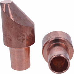 Tuffaloy - Spot Welder Tips For Use With: 6RW Cap Taper Electrode Holder Type: Male Cap D Nose (Offset) - Top Tool & Supply