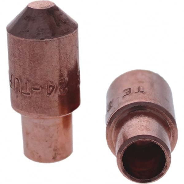 Tuffaloy - Spot Welder Tips For Use With: 4RW Cap Taper Electrode Holder Type: Male Cap E Nose (Truncated) - Top Tool & Supply