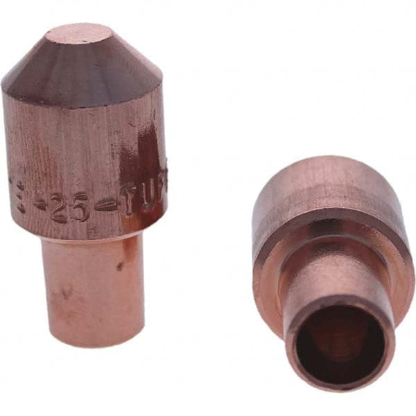 Tuffaloy - Spot Welder Tips For Use With: 5RW Cap Taper Electrode Holder Type: Male Cap E Nose (Truncated) - Top Tool & Supply