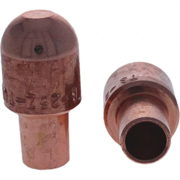 Tuffaloy - Spot Welder Tips For Use With: 5RW Cap Taper Electrode Holder Type: Male Cap B Nose (Dome) - Top Tool & Supply