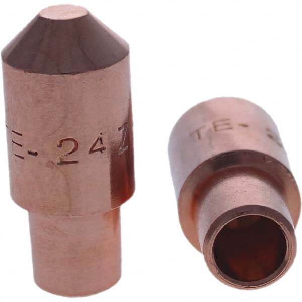 Tuffaloy - Spot Welder Tips For Use With: 4RW Cap Taper Electrode Holder Type: Male Cap E Nose (Truncated) - Top Tool & Supply