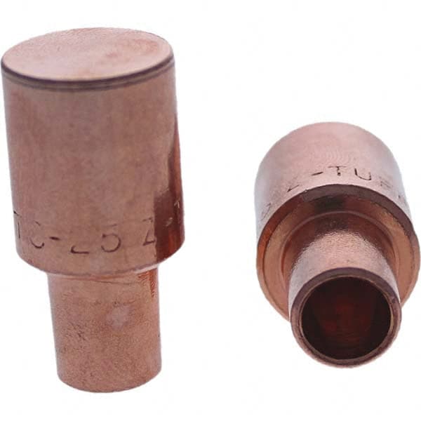 Tuffaloy - Spot Welder Tips For Use With: 5RW Cap Taper Electrode Holder Type: Male Cap C Nose (Flat) - Top Tool & Supply