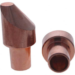 Tuffaloy - Spot Welder Tips For Use With: 5RW Cap Taper Electrode Holder Type: Male Cap D Nose (Offset) - Top Tool & Supply