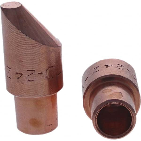 Tuffaloy - Spot Welder Tips For Use With: 4RW Cap Taper Electrode Holder Type: Male Cap D Nose (Offset) - Top Tool & Supply