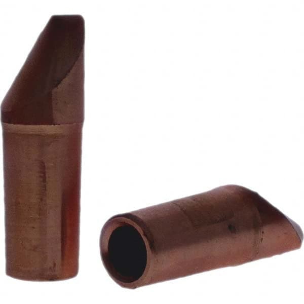 Tuffaloy - Spot Welder Tips For Use With: 4RW Electrode Holder Type: Straight Tip D Nose (Offset) - Top Tool & Supply