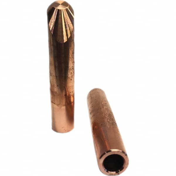 Tuffaloy - Spot Welder Tips For Use With: 5RW Electrode Holder Type: Straight Tip H Nose (Angled Offset) - Top Tool & Supply