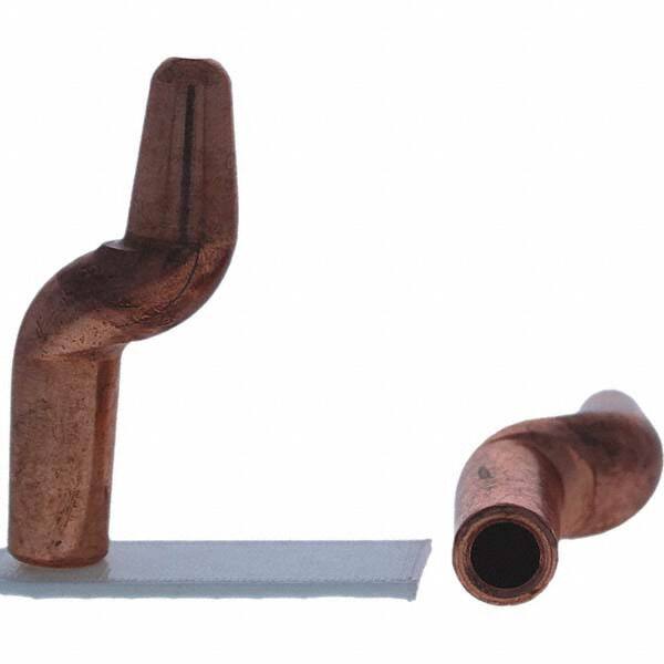 Tuffaloy - Spot Welder Tips For Use With: 4RW Electrode Holder Type: Double Bend Tip A Nose (Pointed) - Top Tool & Supply