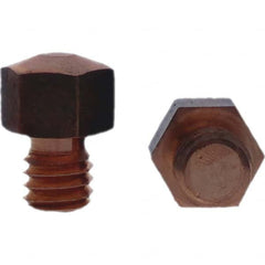 Tuffaloy - Spot Welder Tips For Use With: 3/8-16 Threaded Electrode Holder Type: Threaded Tip E Nose (Truncated) - Top Tool & Supply