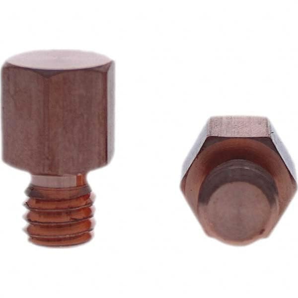 Tuffaloy - Spot Welder Tips For Use With: 3/8-16 Threaded Electrode Holder Type: Threaded Tip C Nose (Flat) - Top Tool & Supply