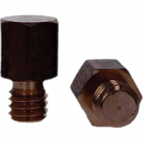 Tuffaloy - Spot Welder Tips For Use With: 3/8-16 Threaded Electrode Holder Type: Threaded Tip C Nose (Flat) - Top Tool & Supply