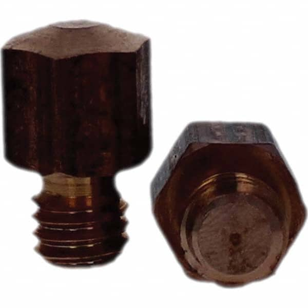 Tuffaloy - Spot Welder Tips For Use With: 3/8-16 Threaded Electrode Holder Type: Threaded Tip E Nose (Truncated) - Top Tool & Supply