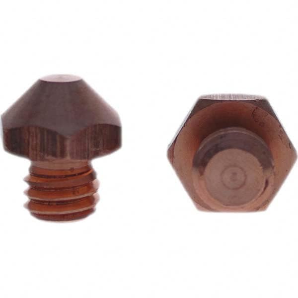 Tuffaloy - Spot Welder Tips For Use With: 7/16-14 Threaded Electrode Holder Type: Threaded Tip E Nose (Truncated) - Top Tool & Supply