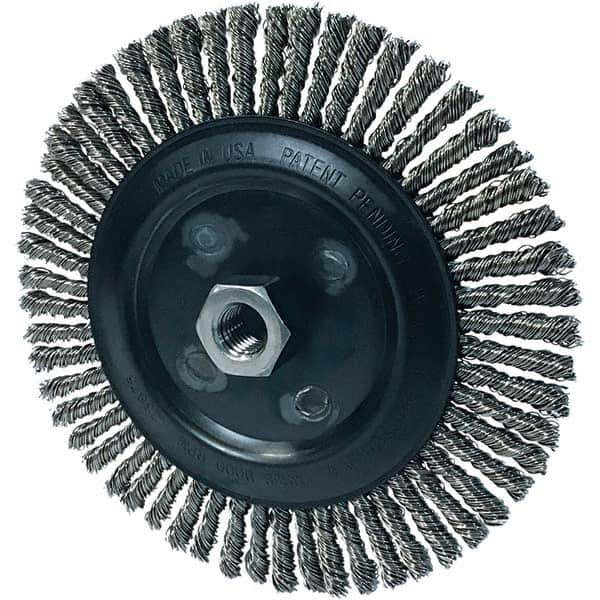 Osborn - 7" OD, 5/8-11 Arbor Hole, Stringer Bead Stainless Steel Wheel Brush - Top Tool & Supply