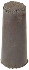 Cratex - 3/8" Max Diam x 7/8" Long, Taper, Rubberized Point - Fine Grade, Silicon Carbide, 1/8" Arbor Hole, Unmounted - Top Tool & Supply