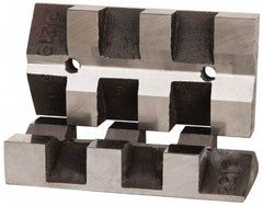 Heinrich - 4" Wide, V-Groove Vise Jaw - Ductile Iron, Fixed Jaw, Compatible with DA-2200-SC Vises - Top Tool & Supply