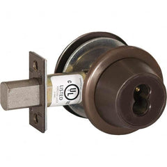 Best - Deadbolts Type: Heavy-Duty Single Cylinder Door Thickness Range: 1-3/4-2 - Top Tool & Supply