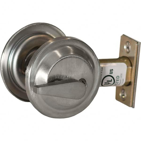 Best - Deadbolts Type: Heavy-Duty Single Cylinder Door Thickness Range: 1-3/4-2 - Top Tool & Supply