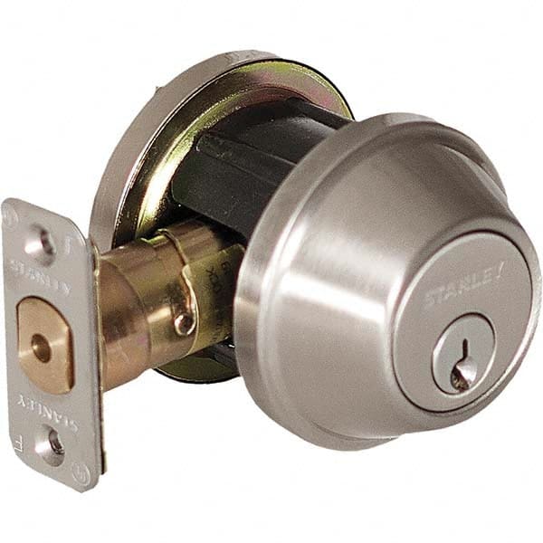 Stanley - Deadbolts Type: Single Cylinder Door Thickness Range: 1-3/8 - 1-3/4 - Top Tool & Supply