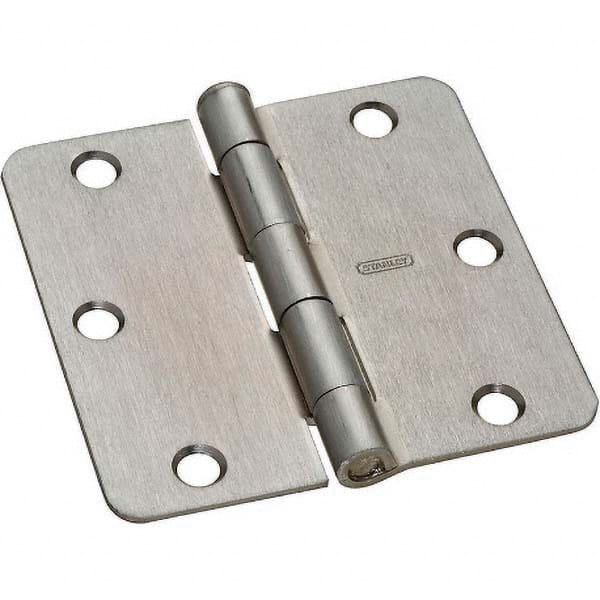 Stanley - 3-1/2" Long x 3-1/2" Wide Grade 2 Steel Full Mortise Commercial Hinge - Top Tool & Supply