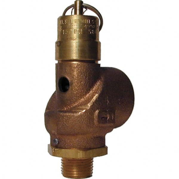 Control Devices - 1/2" Inlet, 3/4" Outlet, ASME Safety Valve - Top Tool & Supply