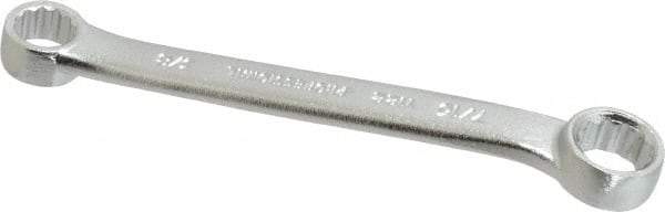 Proto - 3/8" x 7/16" 12 Point Box Wrench - Double End, 37/64" Head Diam x 19/64" Head Thickness, 4-5/8" OAL, Steel, Satin Finish, 15° Offset - Top Tool & Supply