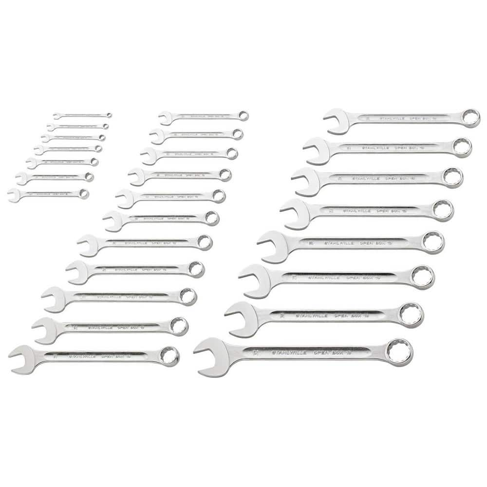 Wrench Sets; Set Type: Combination Wrench; System Of Measurement: Metric; Container Type: Carton; Wrench Size: 6 to 32 mm; Material: Alloy Steel; Chrome; Finish: Chrome-Plated; Overall Length: 18.3859 in; Non-sparking: No; Corrosion-resistant: No; Ratchet