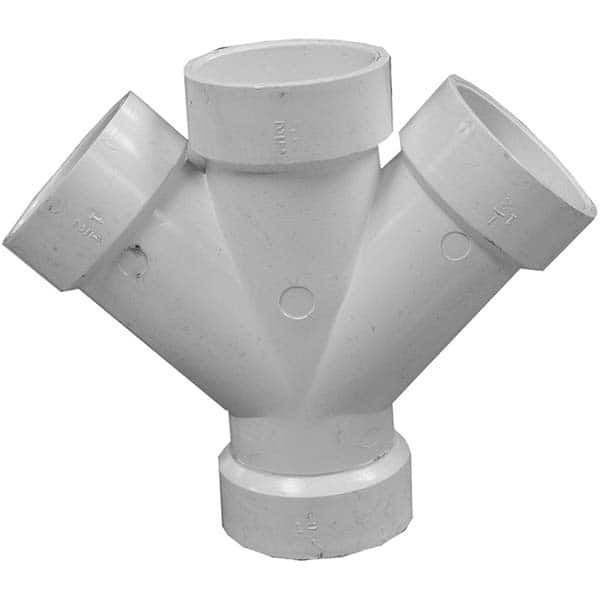 Jones Stephens - Drain, Waste & Vent Pipe Fittings Type: Double Wye Fitting Size: 4 x 3 (Inch) - Top Tool & Supply