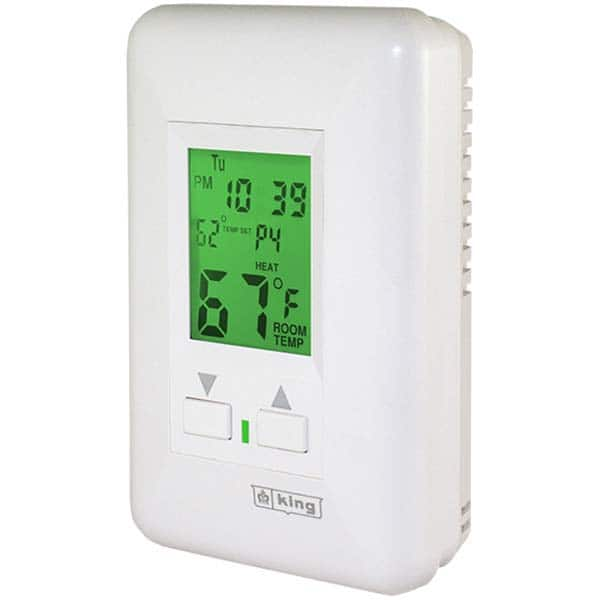 King Electric - Thermostats Type: Hydronic Thermostat Style: Line Voltage Wall Thermostat - Top Tool & Supply