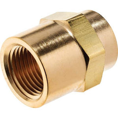 USA Sealing - 1/4 x 1/8" Brass Pipe Reducing Hex Coupling - Top Tool & Supply