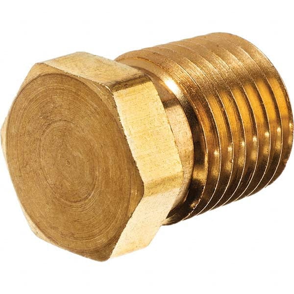 USA Sealing - 3/4" Brass Pipe Hex Head Plug - Top Tool & Supply