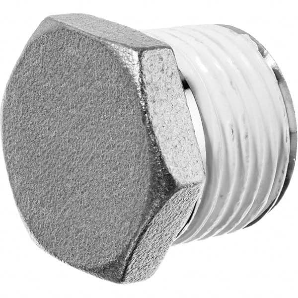 USA Sealing - 1/2" 316 Stainless Steel Pipe Hex Head Plug - Exact Industrial Supply