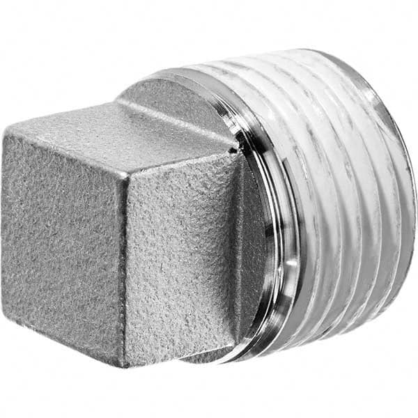 USA Sealing - 2" 316 Stainless Steel Pipe Square Head Plug - Exact Industrial Supply